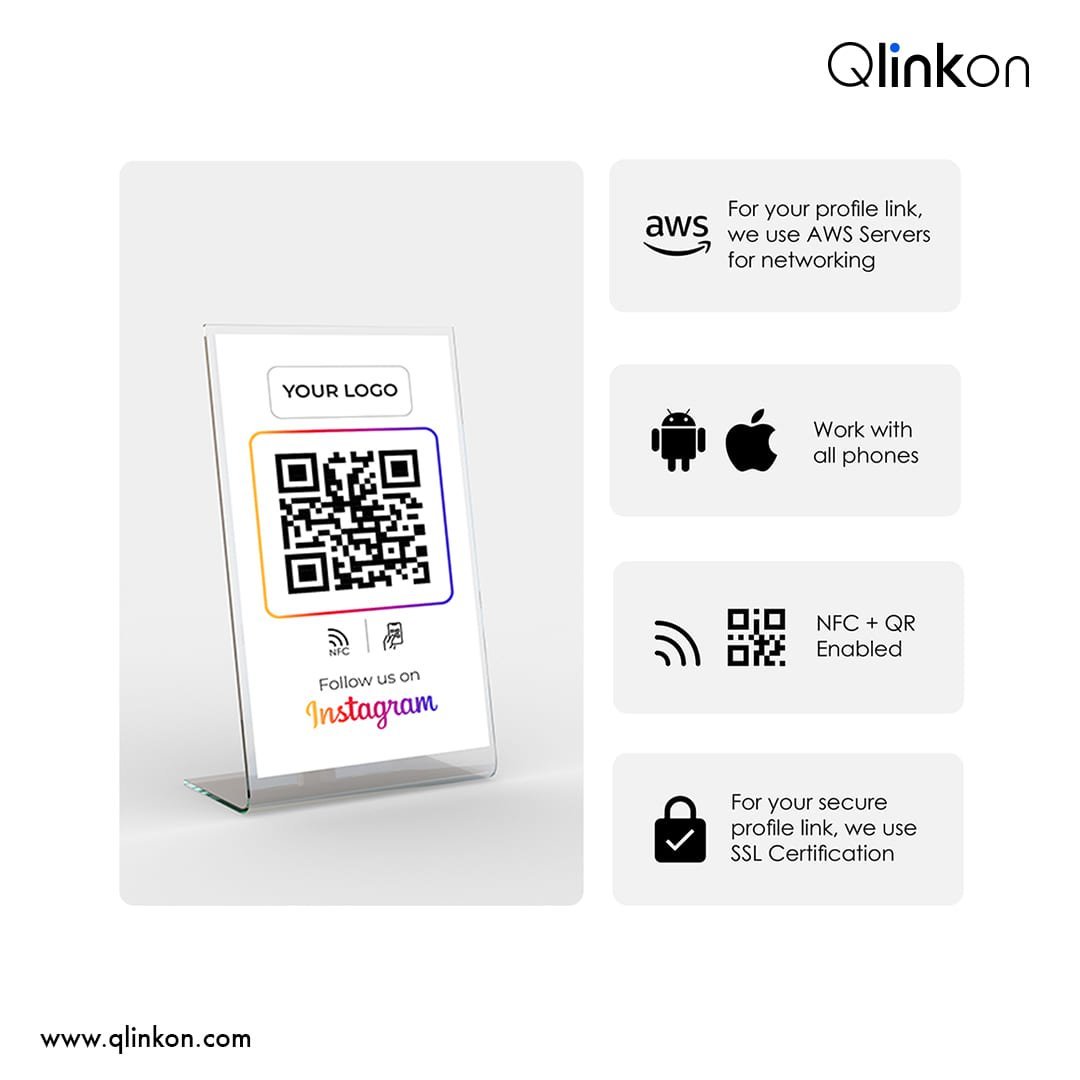 Instagram Acrylic Base QR Stand 4x6, 4x8